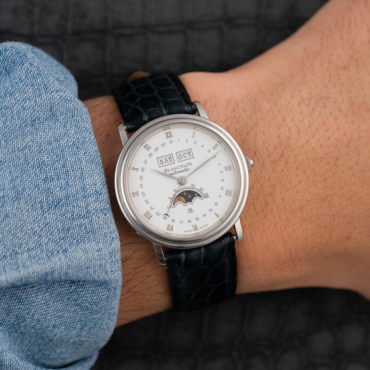 Cadran De Montre Blancpain Villeret Triple Date - Occasion - Pour Réparation Ou Personnalisation