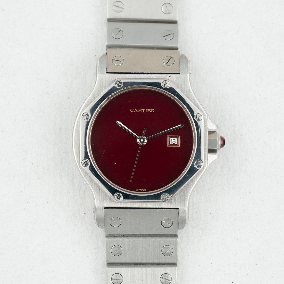 Cartier Santos Octagon Ref.2965 Burgundy