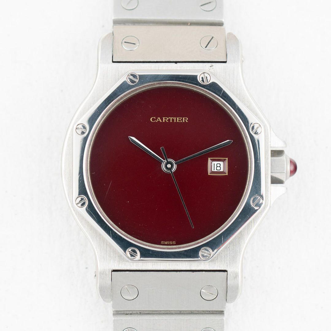 Cartier Santos Octagon Ref.2965 Burgundy