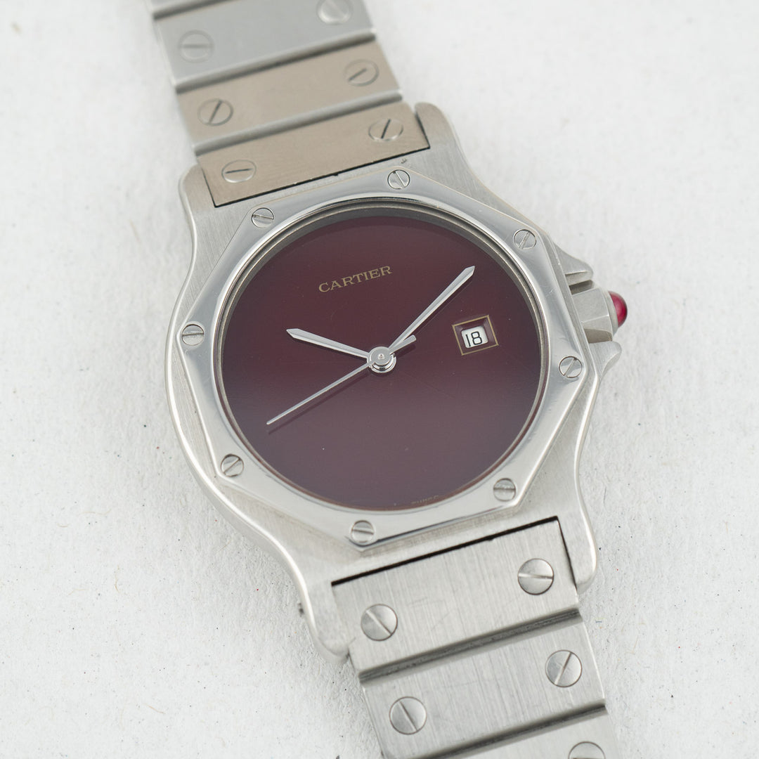 Cartier Santos Octagon Ref.2965 Burgundy