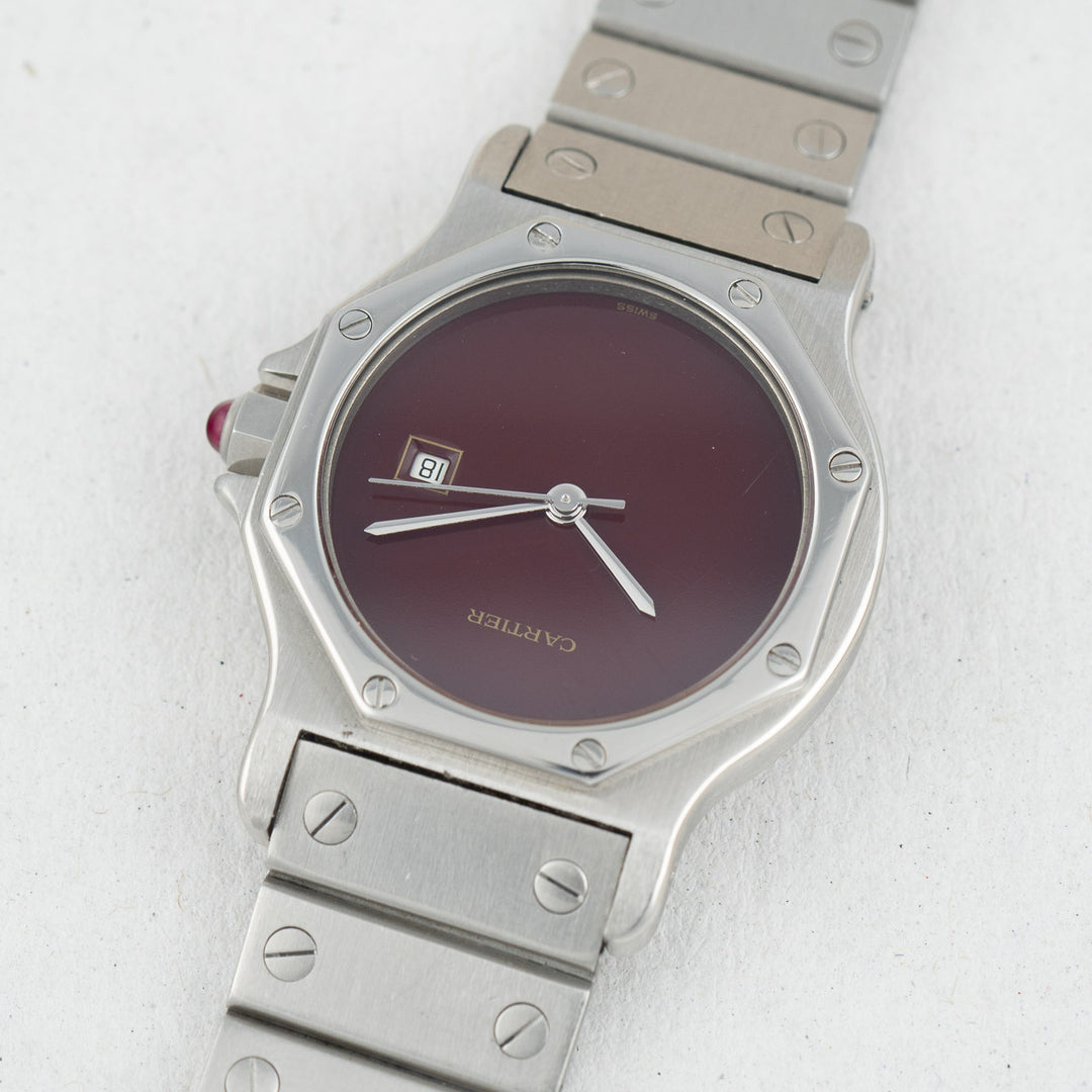 Cartier Santos Octagon Ref.2965 Burgundy