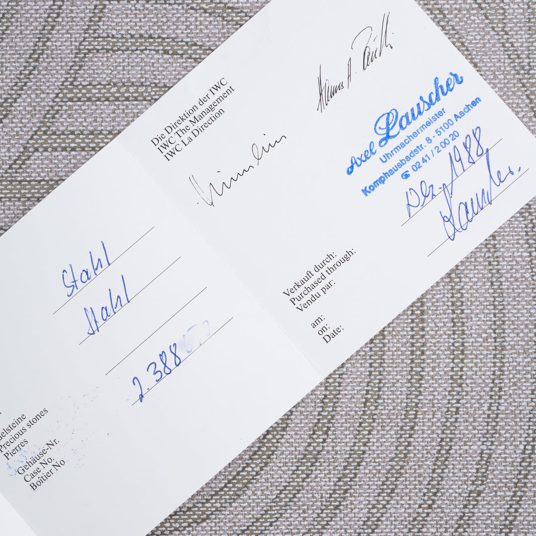 IWC Ingenieur Ref.3506 Papper graph dial