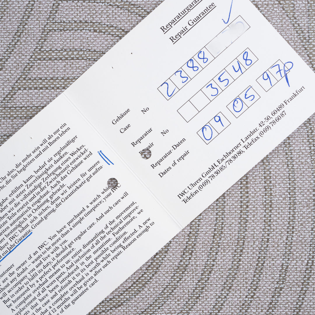 IWC Ingenieur Ref.3506 Papper graph dial