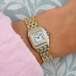 Load image into Gallery viewer, Cartier Panthere small size Ref. 1057917 three gold rows
