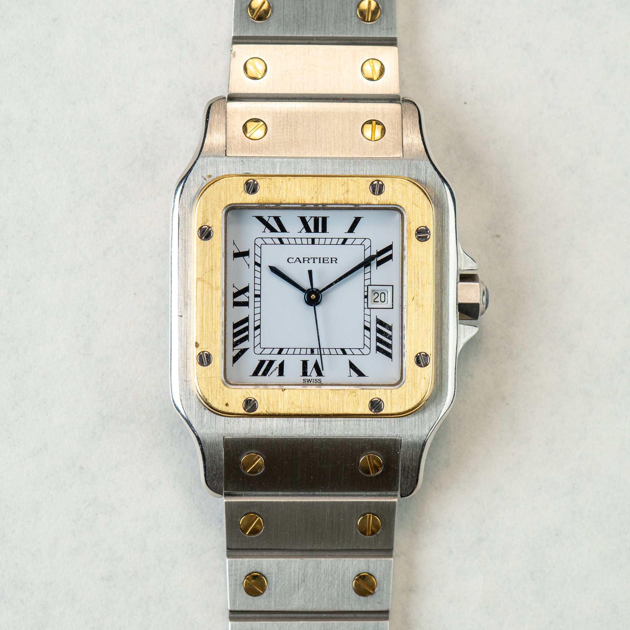 Santos Carree steel and gold Ref.2961