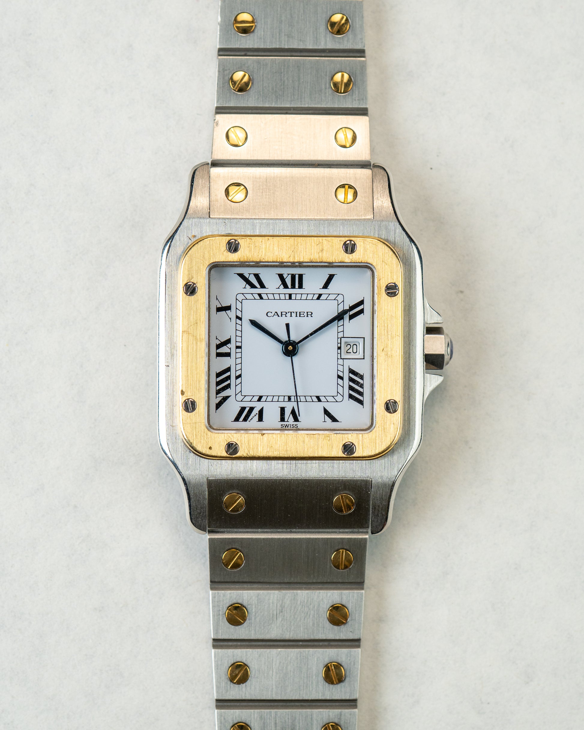 Santos Carree steel and gold Ref.2961