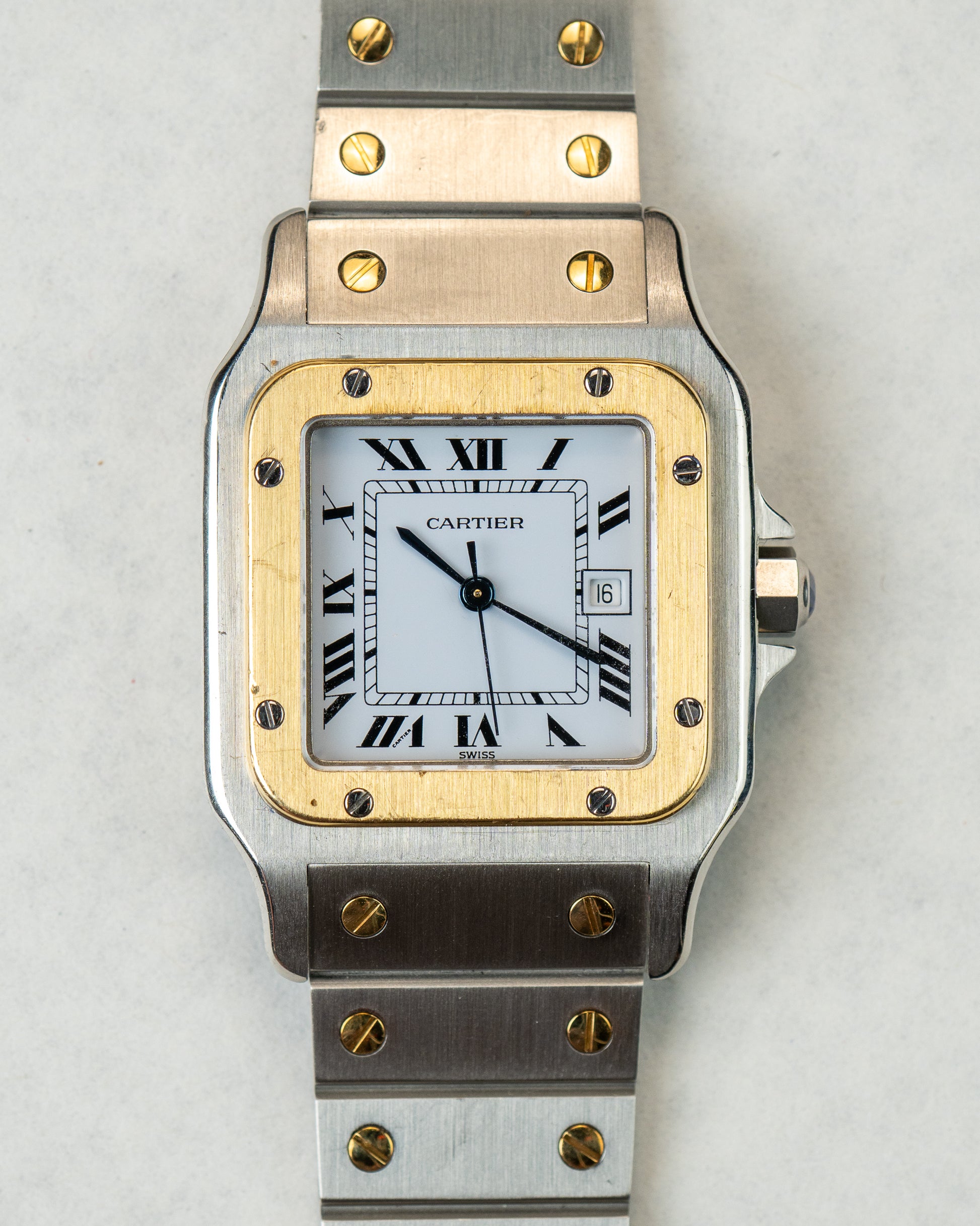 Santos Carree steel and gold Ref.2961