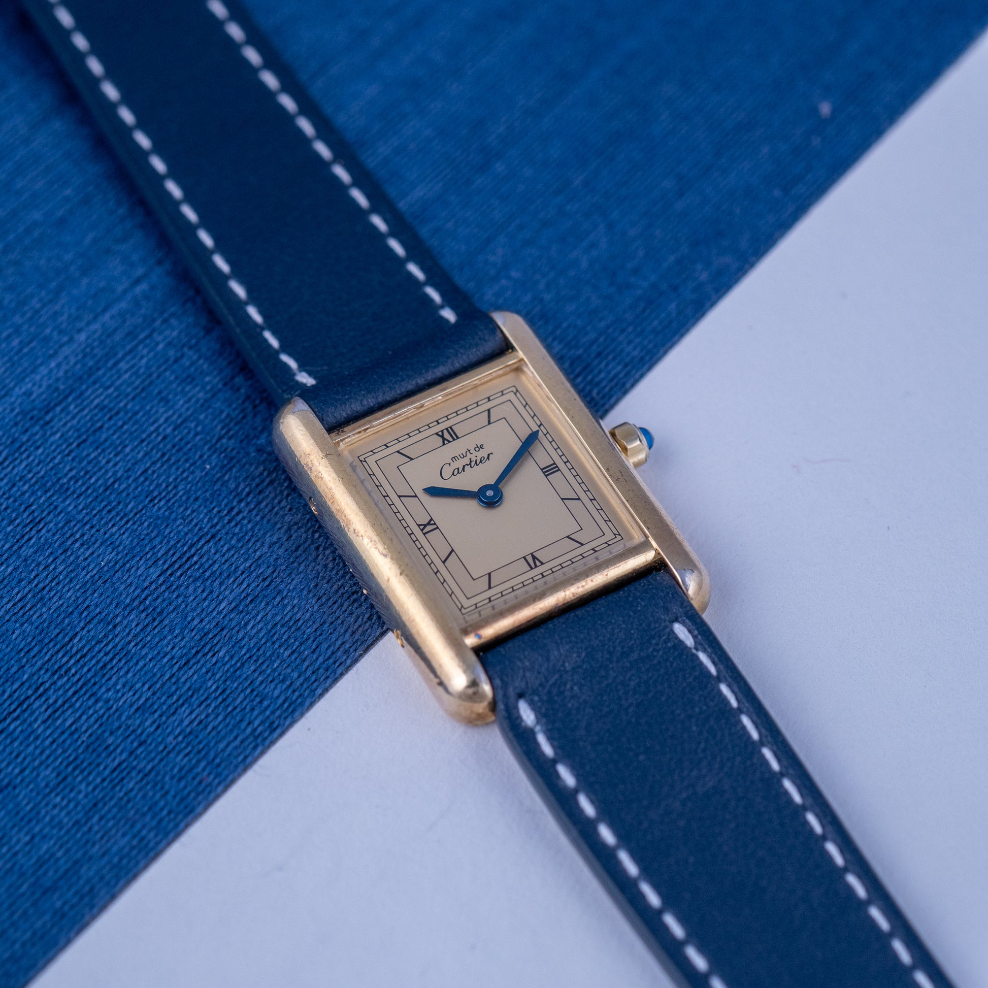 Tank must Vermeil SM Ref.3 66001 Art Deco dial
