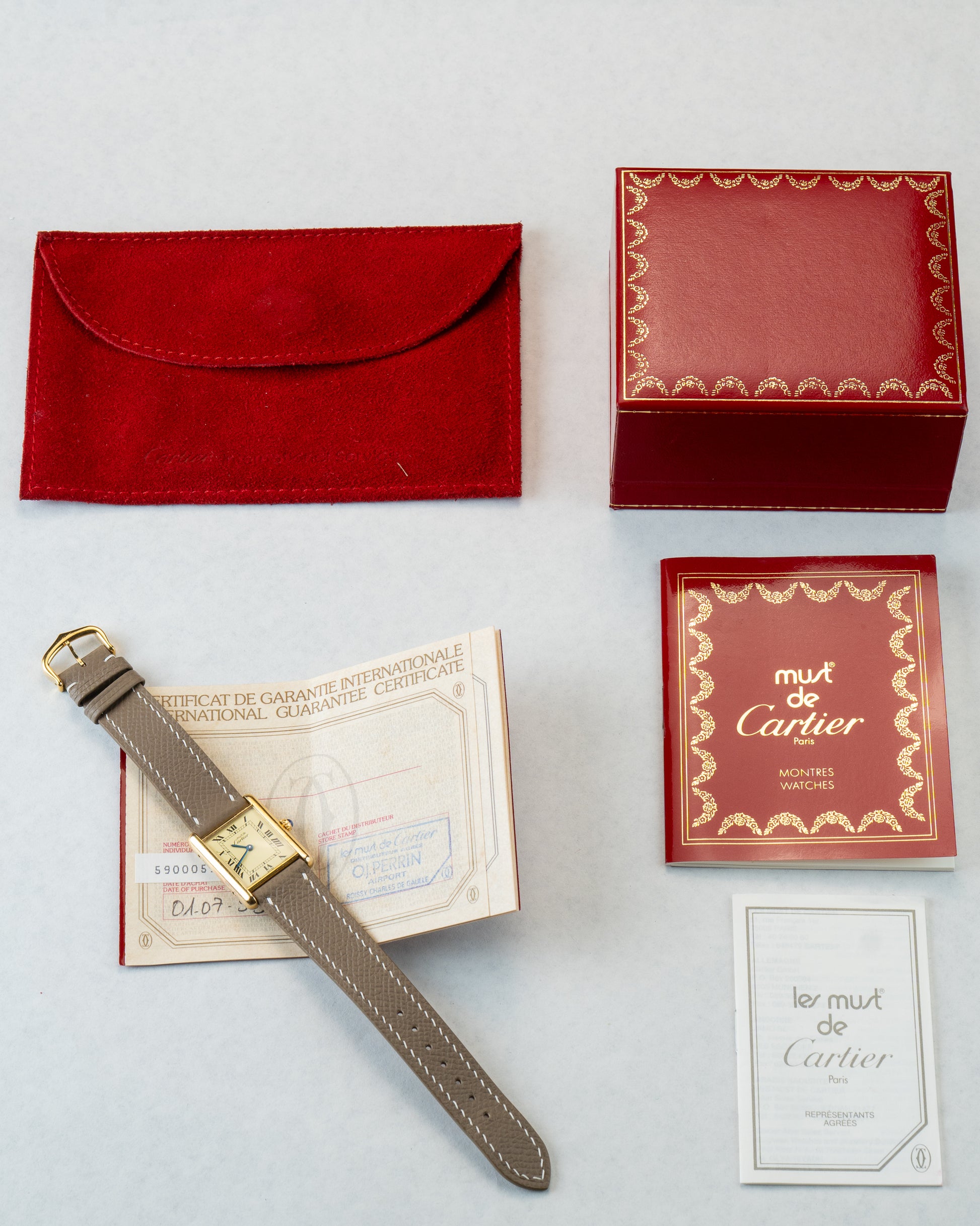 Cartier Tank Vermeil Full set Ref.590005 [Reserved]