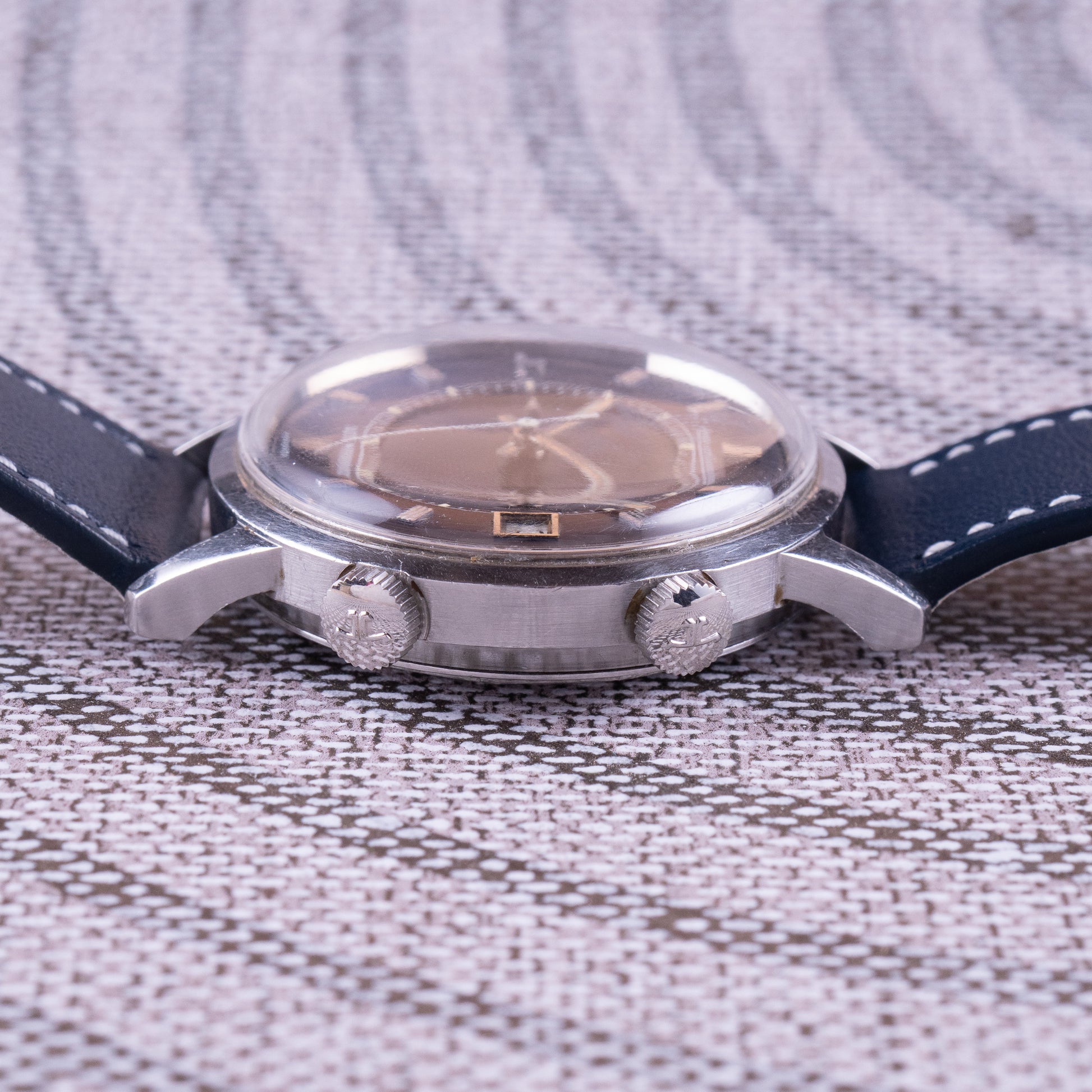 Memovox Ref.E875 Tropical Caramel-Blue dial