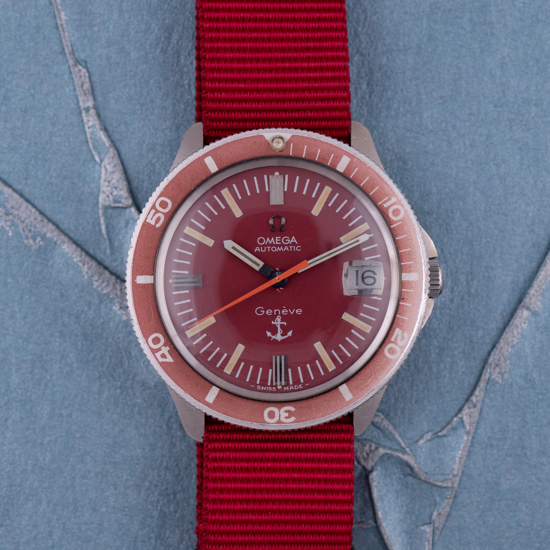 Omega Geneve Admiralty Ancoretta Ref.166.054 Burgundy Dial