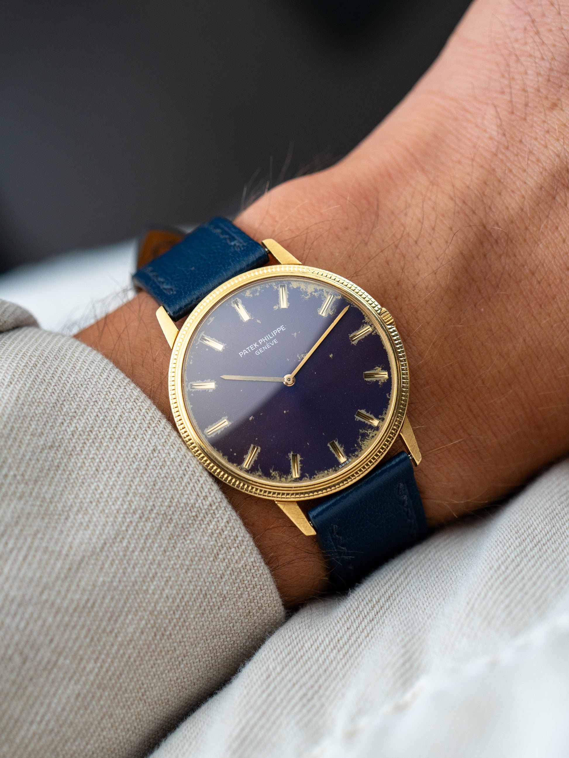 Calatrava Ref.3590 Tropical purple "lightning" dial