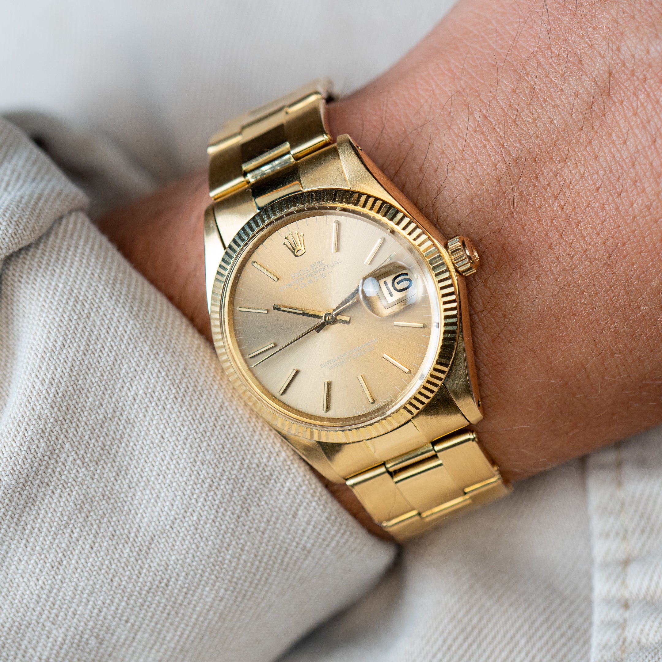 Oyster Perpetual Date "Havana ghost" sigma dial