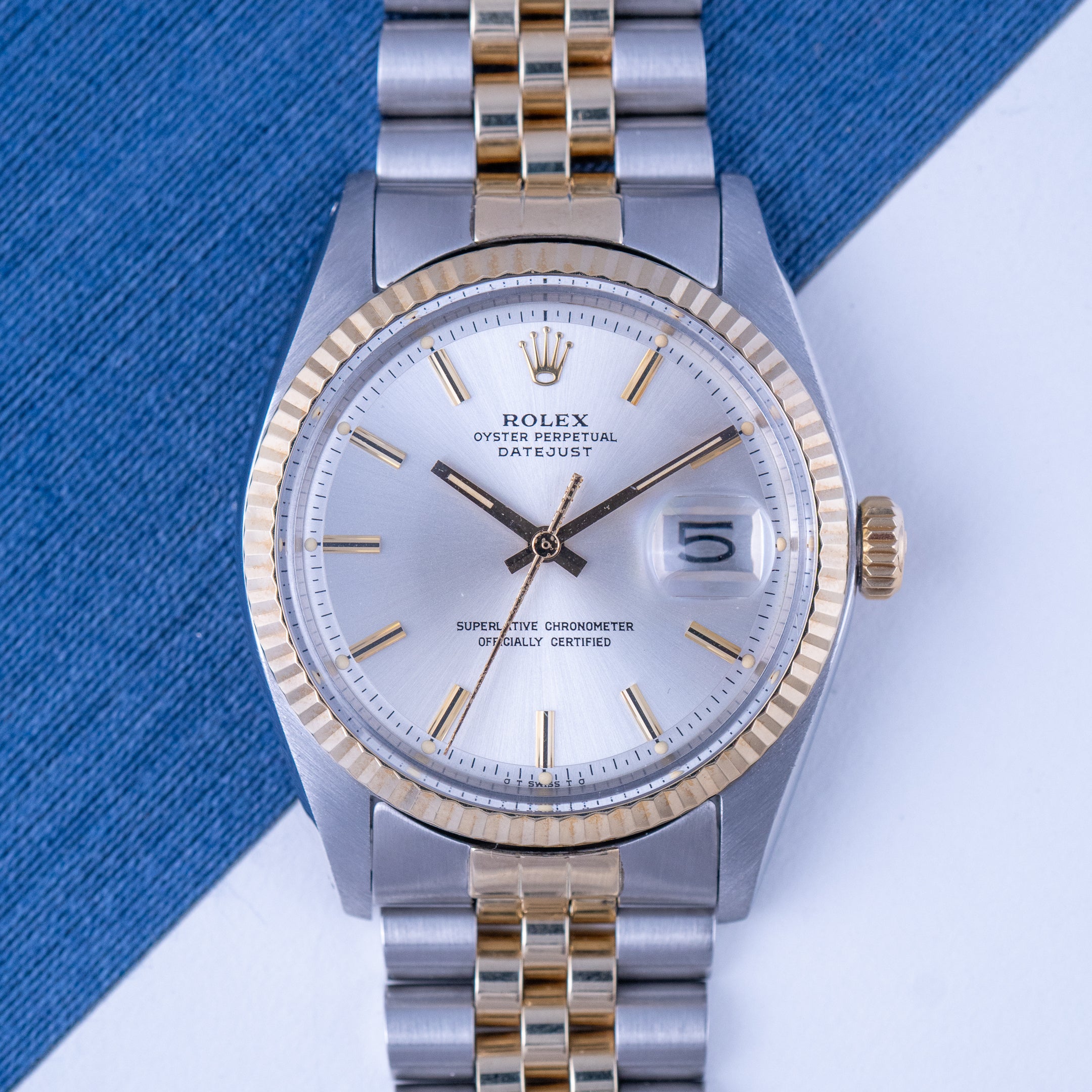 Datejust Stainless Steel and Gold Ref.1601 Sigma dial