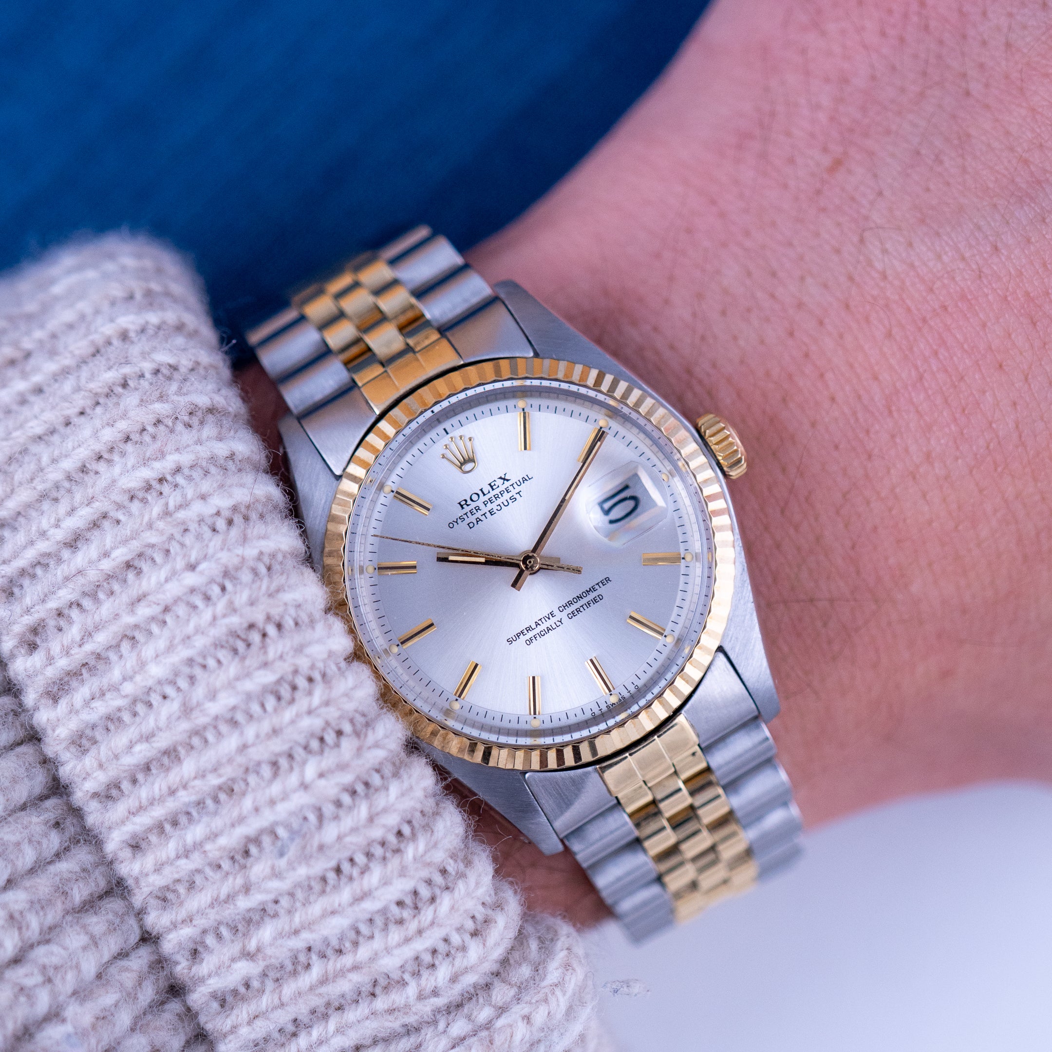 Datejust Stainless Steel and Gold Ref.1601 Sigma dial