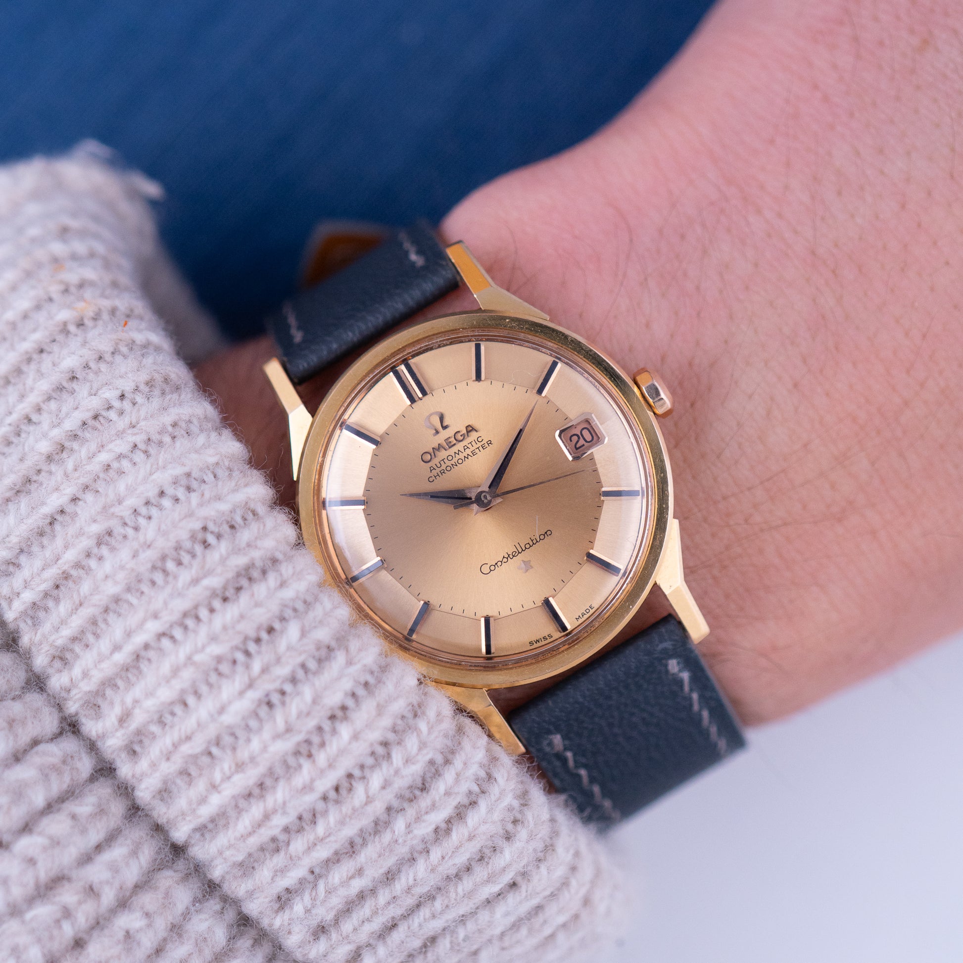 Omega Constellation Pie Pan 149023 SC-62 Rose Gold